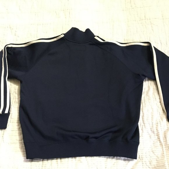 Abercrombie & Fitch Muscle Track Jacket Size Medium Navy A&F Zip Up - Picture 2 of 9